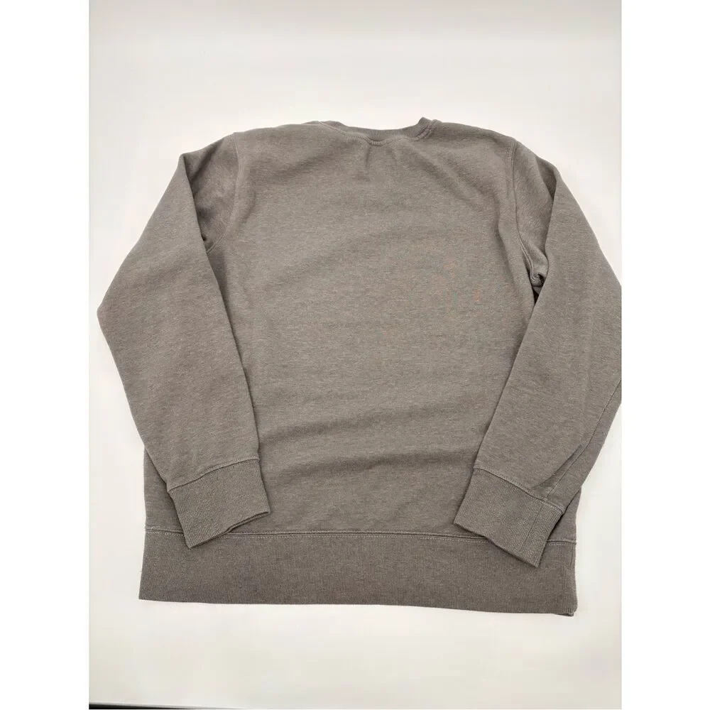 The North Face Men’s Grey Crewneck Sweatshirt with White Logo